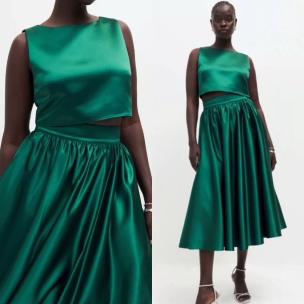 Reformation Andy two piece set in forest green SZ US 4